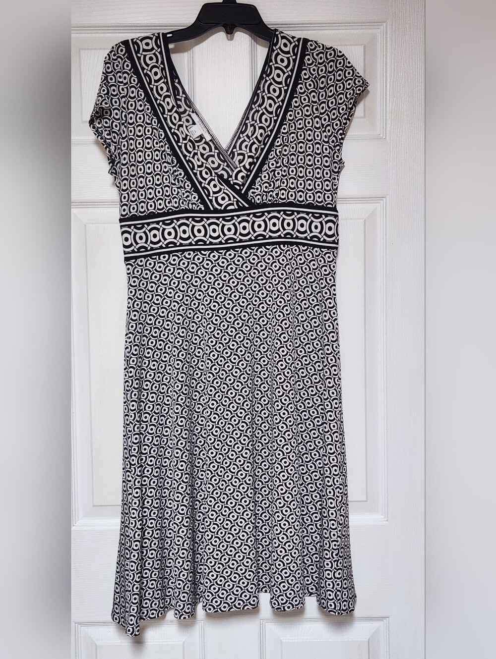Dressbarn Women's Midi Black & White Dress Size 14 - Picture 4 of 6